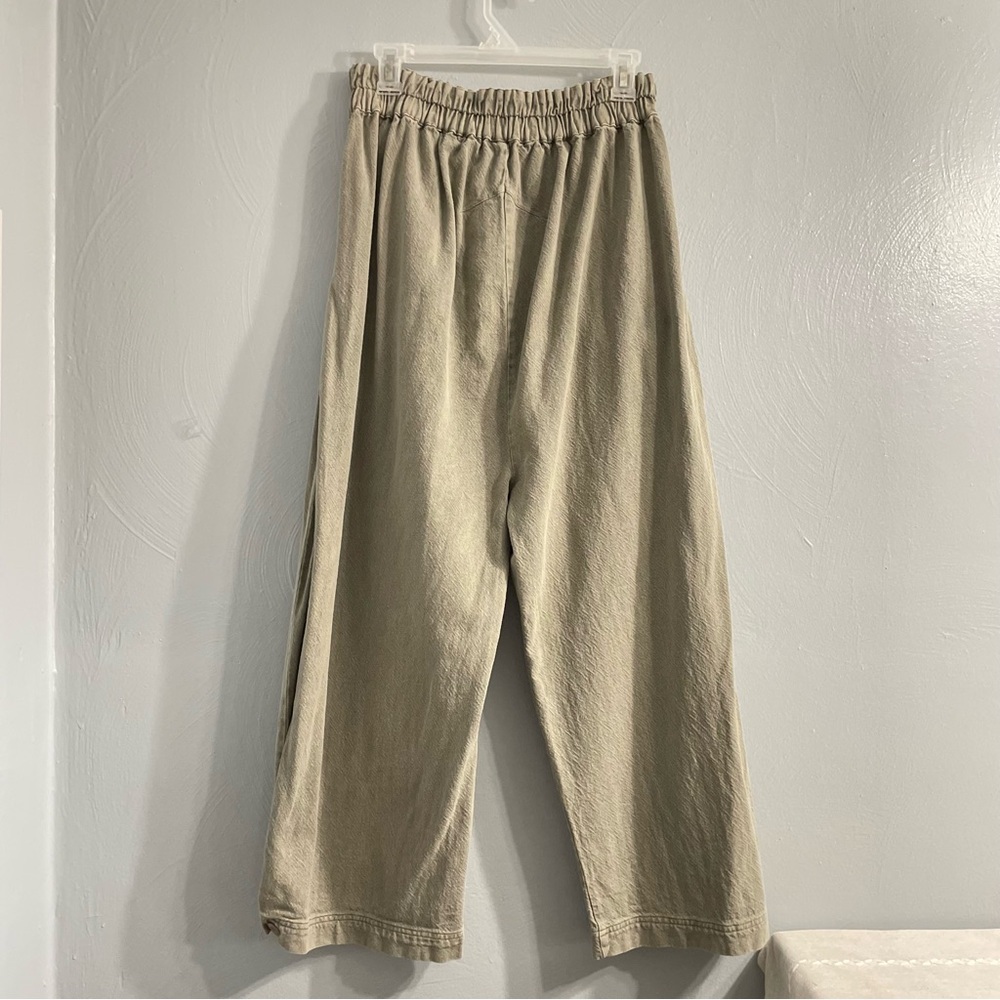 Free People Cool Harbor Wide Leg Denim Pants In Serpent - Picture 11 of 15